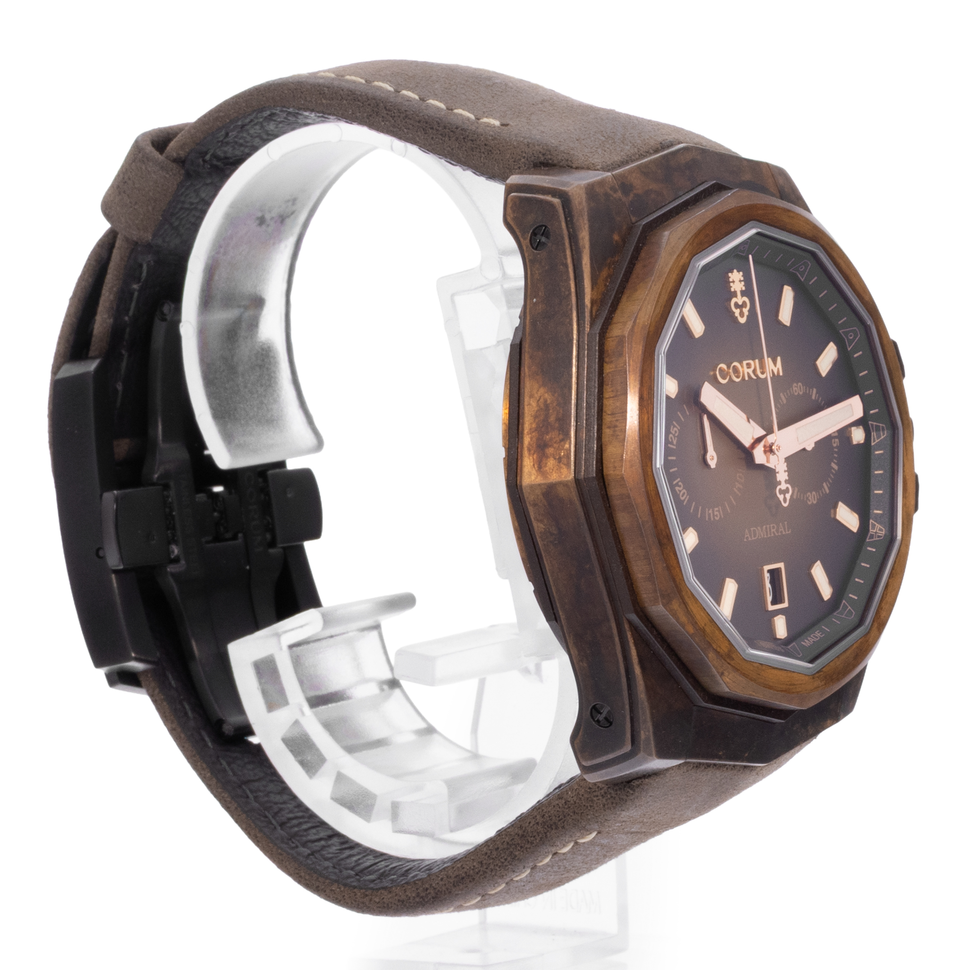 Corum Admiral AC1-45 116.200.53/0F62 BR01 Brown Dial Bronze Mens Watch Box Card thumbnail 6