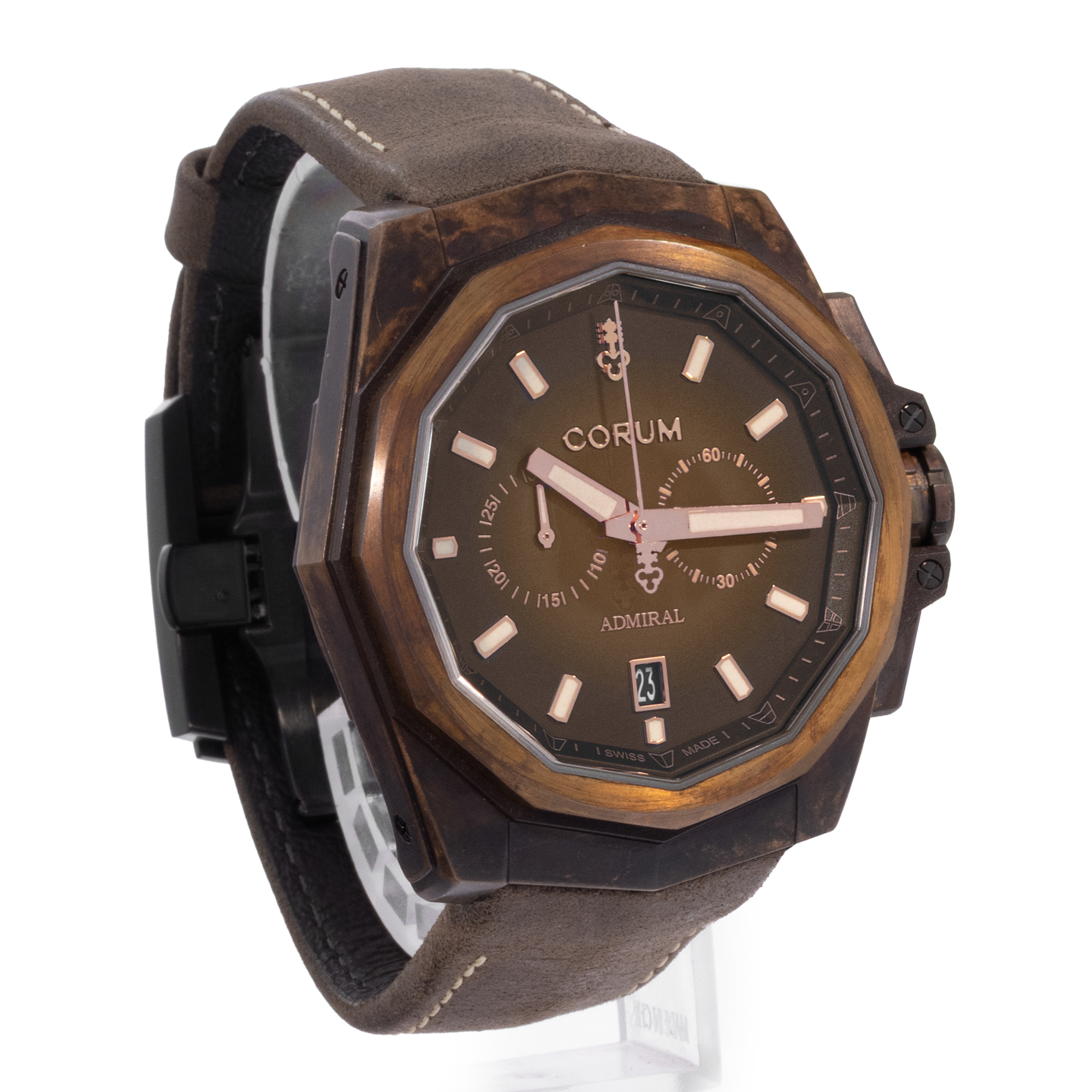 Corum Admiral AC1-45 116.200.53/0F62 BR01 Brown Dial Bronze Mens Watch Box Card thumbnail 7