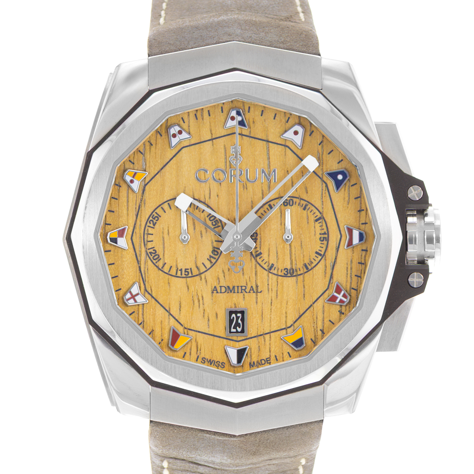 Corum Admiral 116.101.20/0F62 AW02 45mm Steel Mens Watch Box Card thumbnail 1