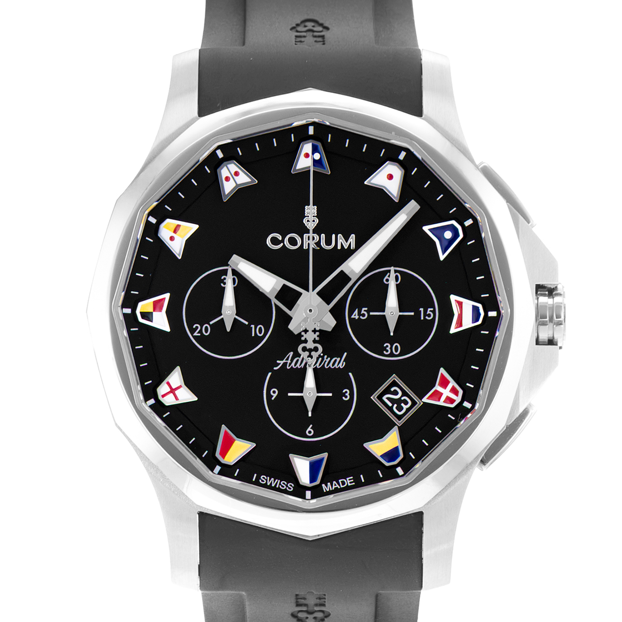 Corum Admiral 984.111.20/F371 AN52 42mm Black Steel Mens Watch Box Card thumbnail 1