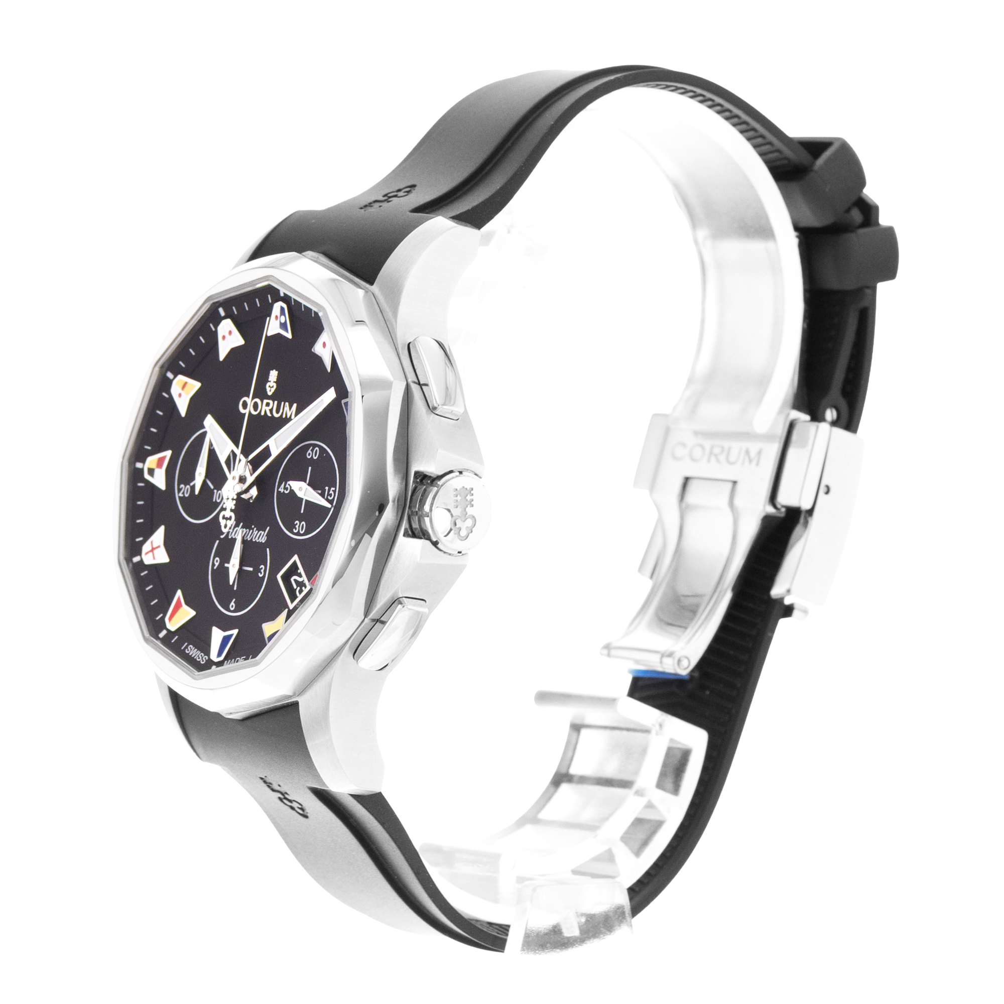 Corum Admiral 984.111.20/F371 AN52 42mm Black Steel Mens Watch Box Card thumbnail 5