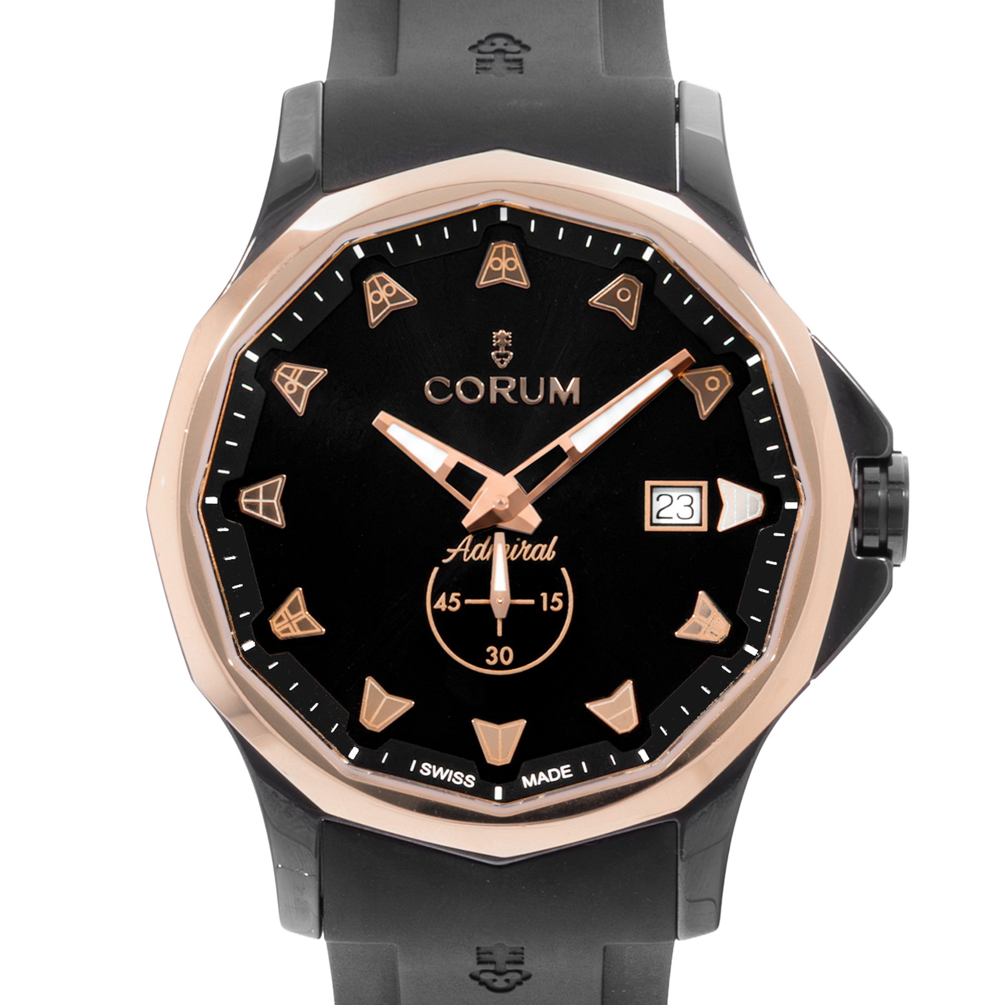 Corum Admiral 395.600.92/F371 BG10 42mm Ceramic Rose Gold Mens Watch Box Card thumbnail 1