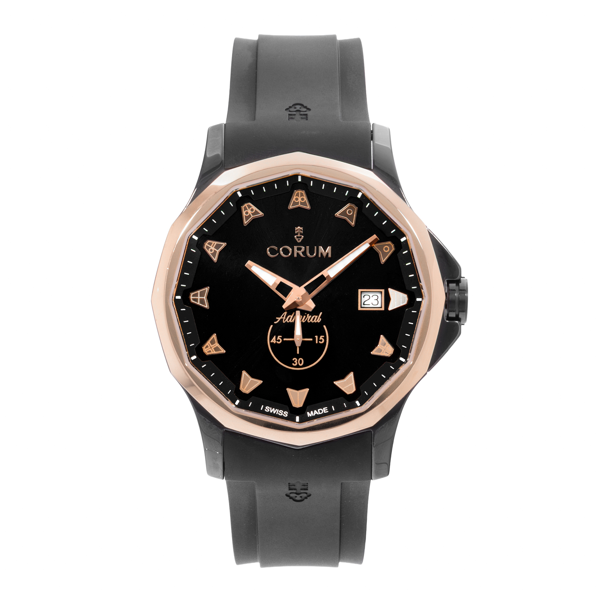 Corum Admiral 395.600.92/F371 BG10 42mm Ceramic Rose Gold Mens Watch Box Card thumbnail 2