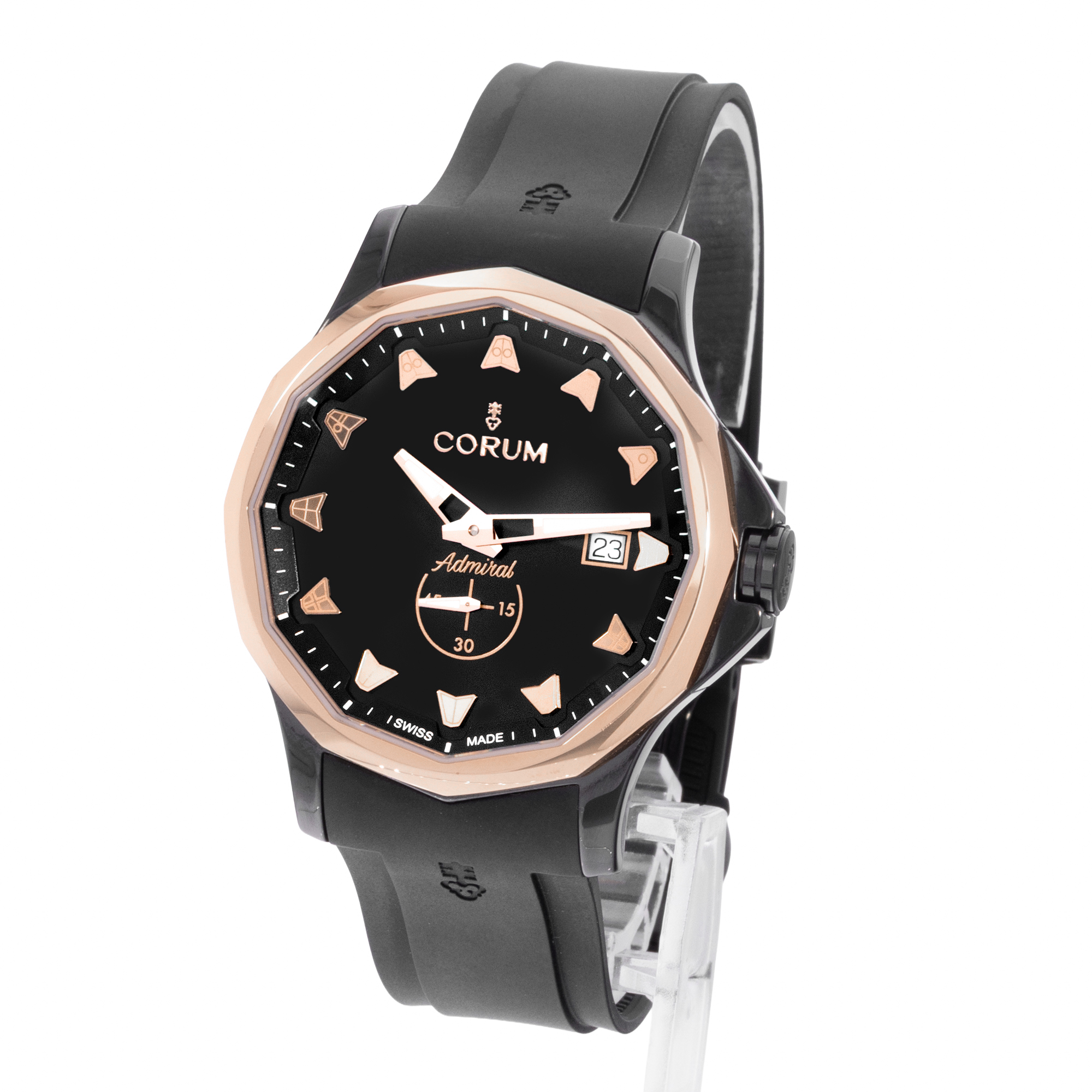 Corum Admiral 395.600.92/F371 BG10 42mm Ceramic Rose Gold Mens Watch Box Card thumbnail 4