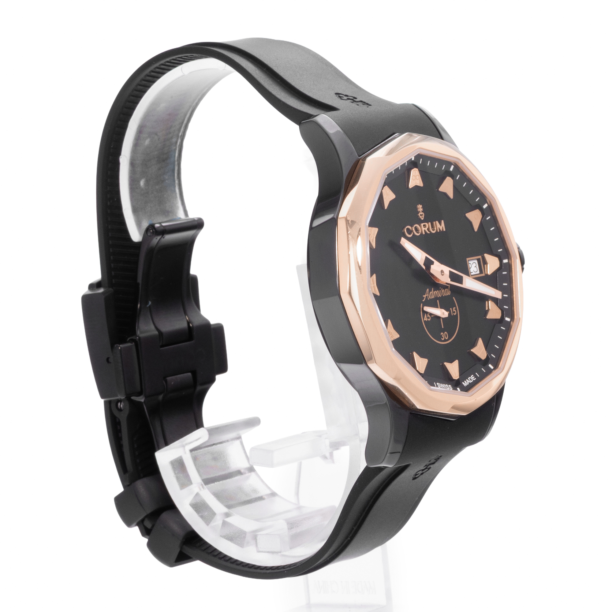 Corum Admiral 395.600.92/F371 BG10 42mm Ceramic Rose Gold Mens Watch Box Card thumbnail 6