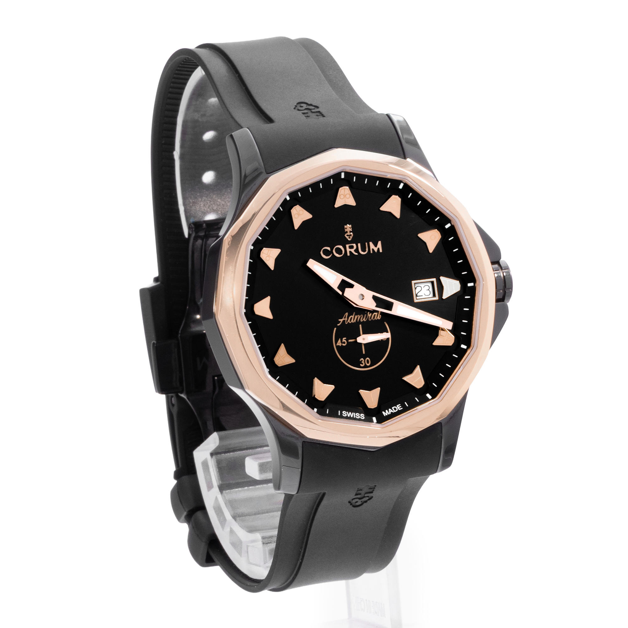 Corum Admiral 395.600.92/F371 BG10 42mm Ceramic Rose Gold Mens Watch Box Card thumbnail 7