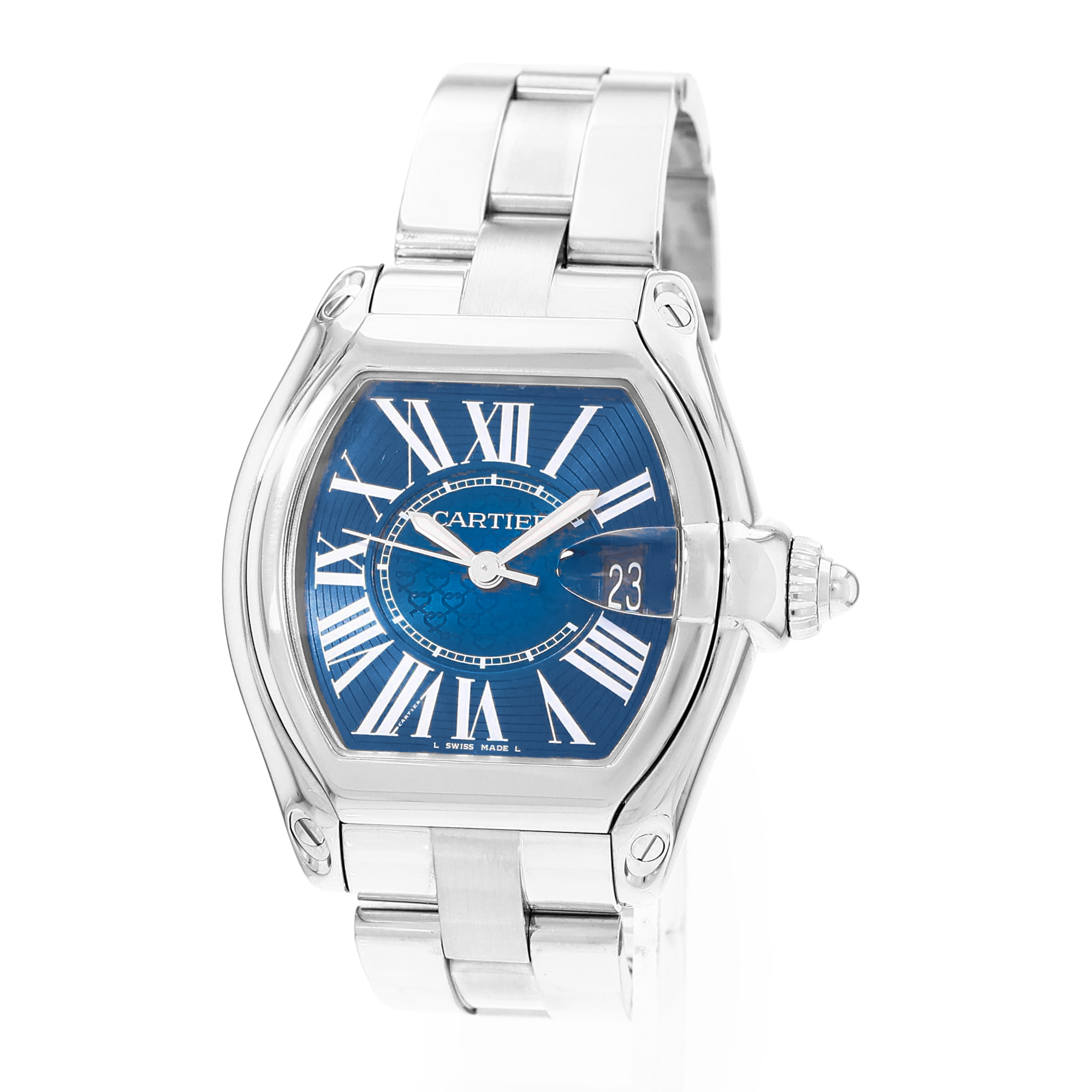Cartier Roadster W6206012 3179 40mm Blue Dial Steel Mens Watch thumbnail 3