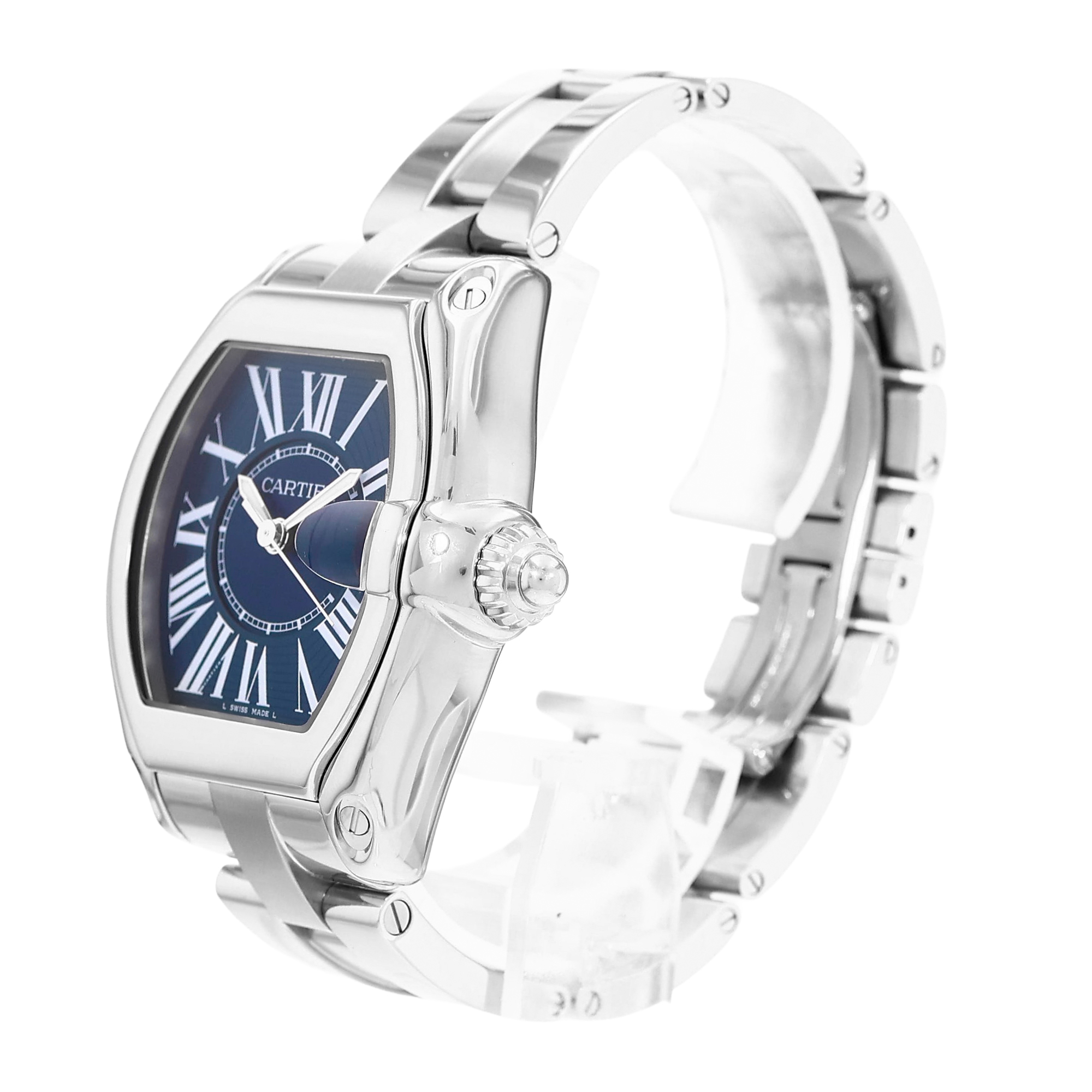 Cartier Roadster W6206012 3179 40mm Blue Dial Steel Mens Watch thumbnail 4