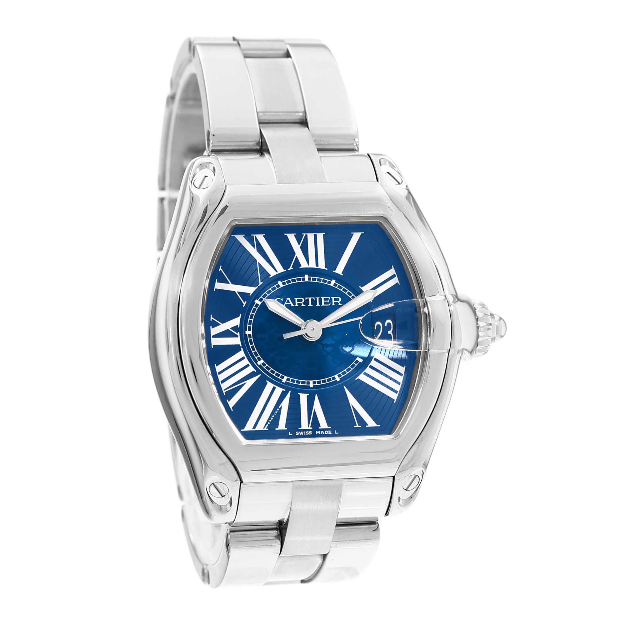 Cartier Roadster W6206012 3179 40mm Blue Dial Steel Mens Watch thumbnail 6