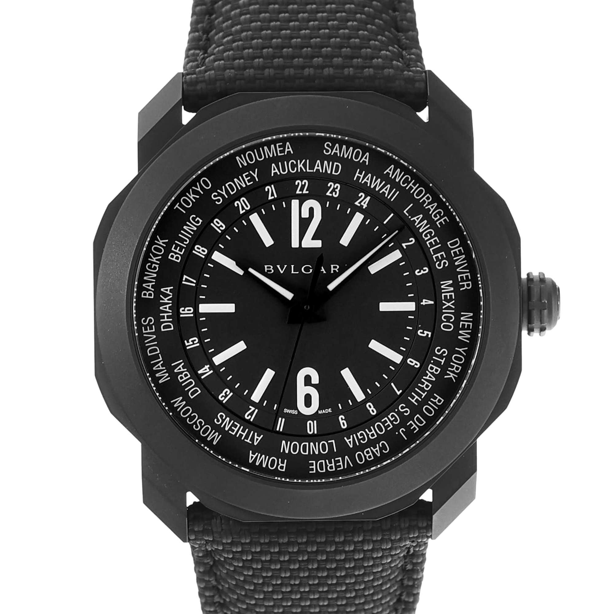 Bulgari Octo Roma 103486 41mm Black Steel DLC Mens Watch Box Card thumbnail 1