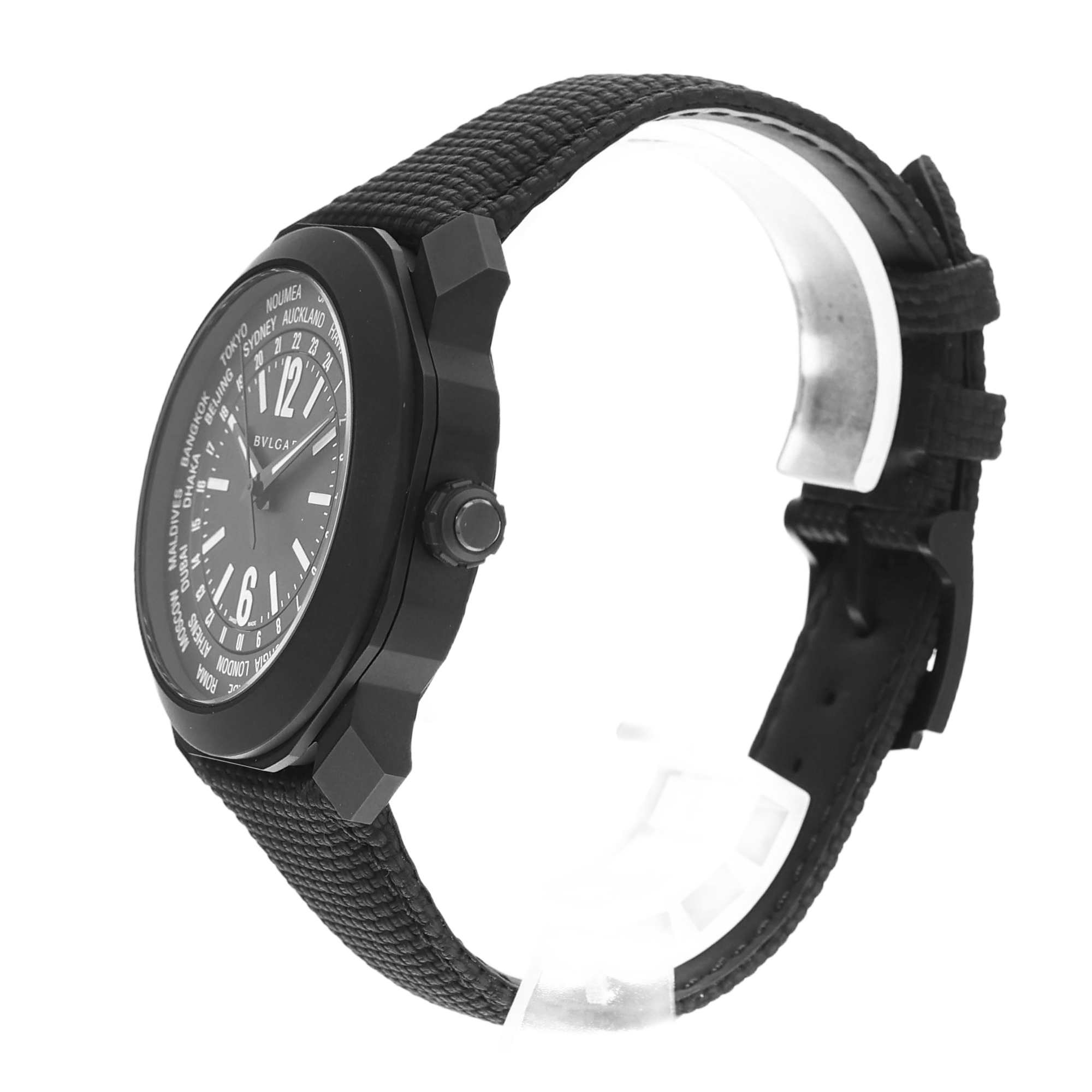 Bulgari Octo Roma 103486 41mm Black Steel DLC Mens Watch Box Card thumbnail 5