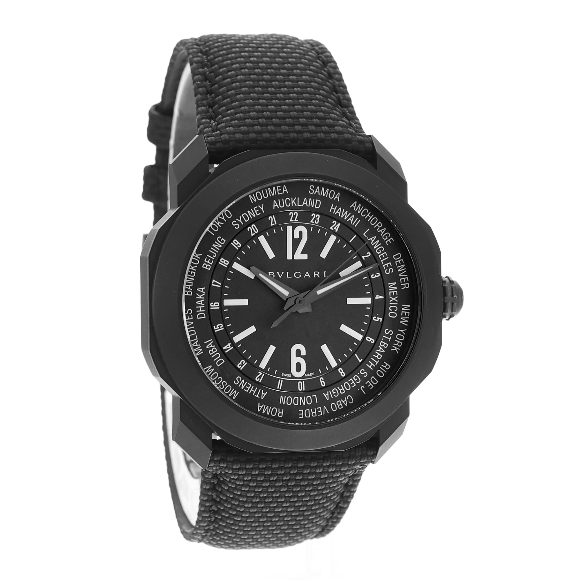 Bulgari Octo Roma 103486 41mm Black Steel DLC Mens Watch Box Card thumbnail 7