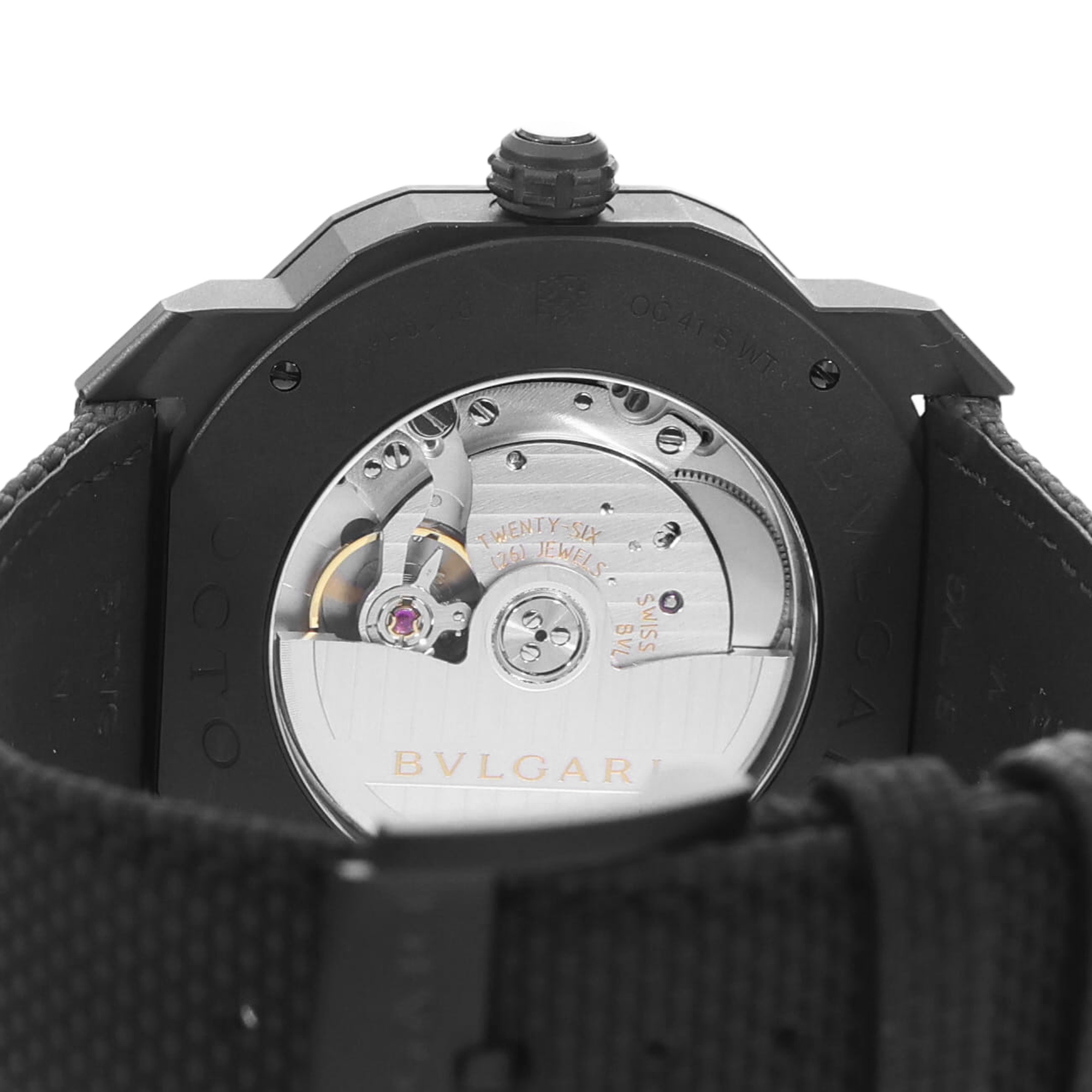 Bulgari Octo Roma 103486 41mm Black Steel DLC Mens Watch Box Card thumbnail 9