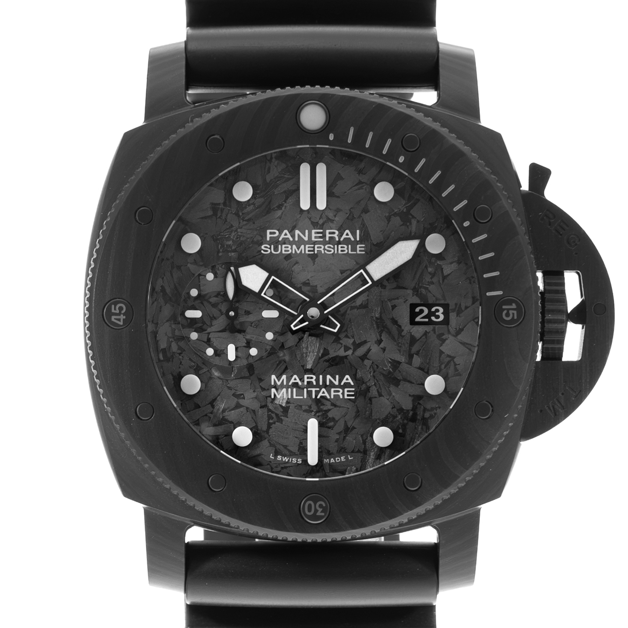 Panerai Submersible Marina Militare Carbotech PAM00979 47mm Carbon Mens Box Card thumbnail 1