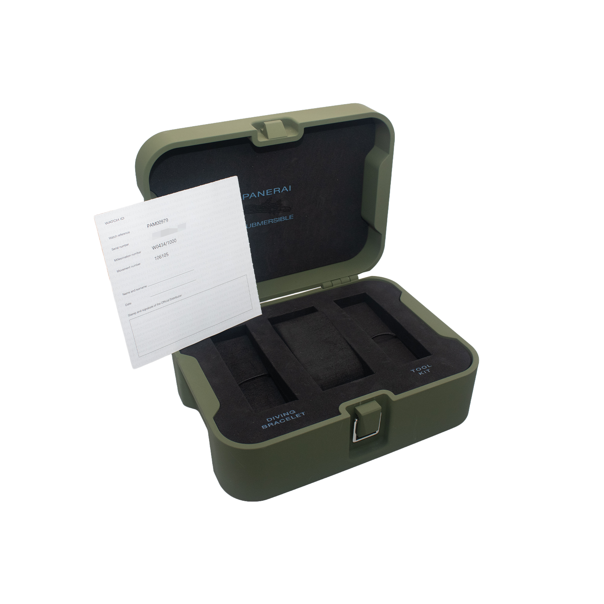 Panerai Submersible Marina Militare Carbotech PAM00979 47mm Carbon Mens Box Card thumbnail 11