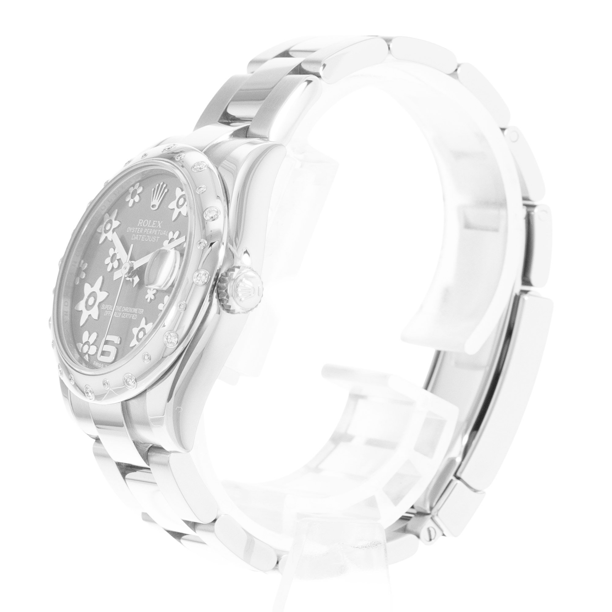 Rolex Datejust 31 178344 Silver Floral Steel Diamonds Ladies Watch Card thumbnail 5