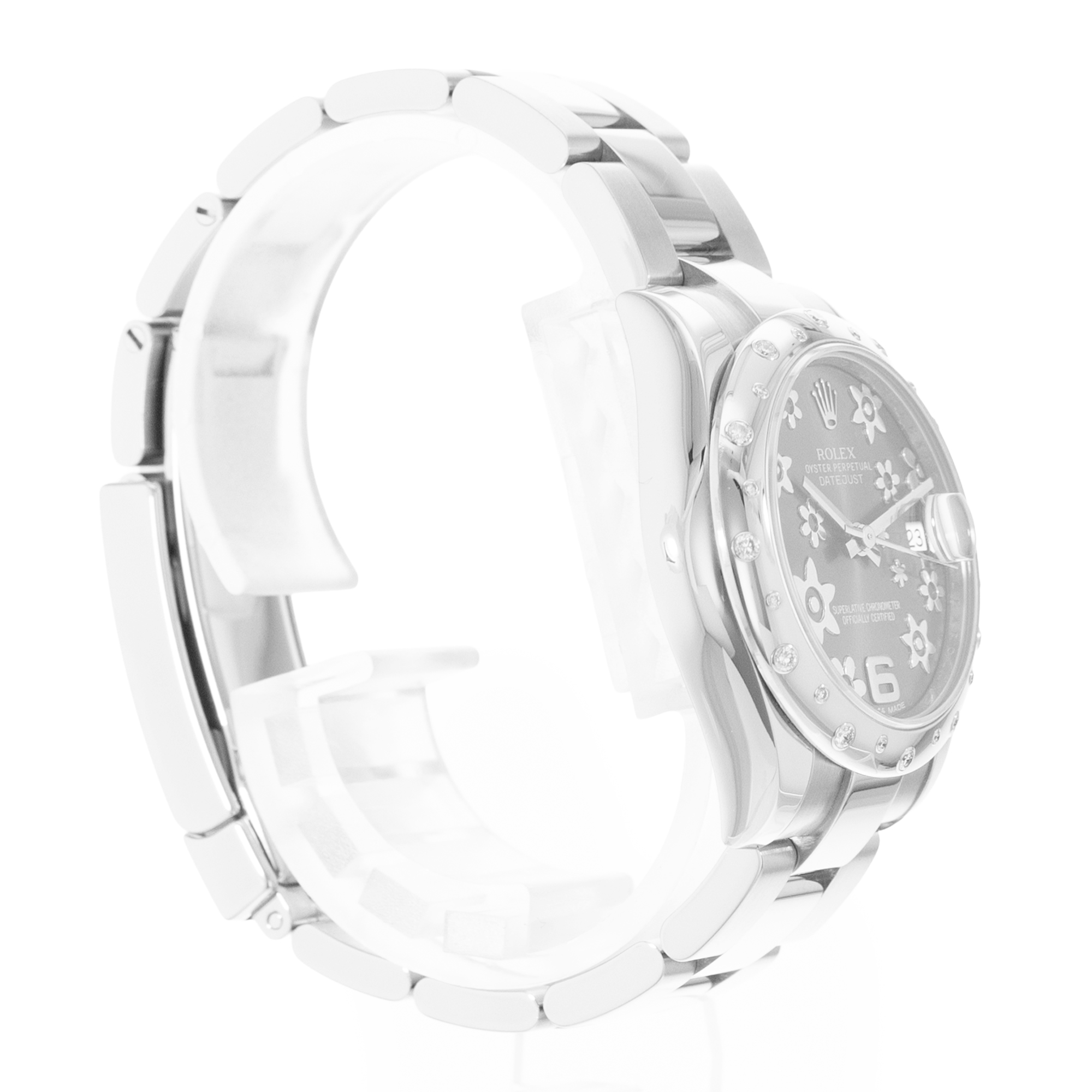 Rolex Datejust 31 178344 Silver Floral Steel Diamonds Ladies Watch Card thumbnail 6