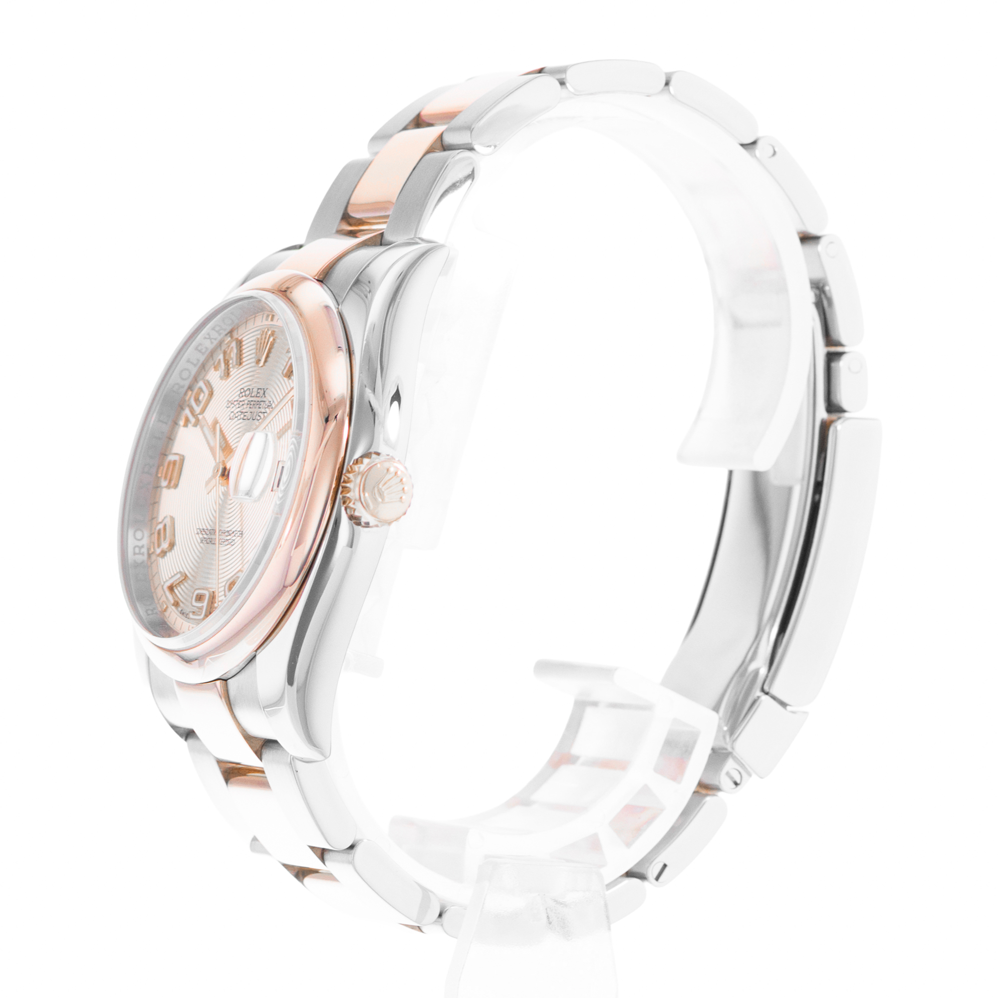 Rolex Datejust 36 116201 Pink Arabic Dial Steel Rose Gold Mens Watch Card thumbnail 5