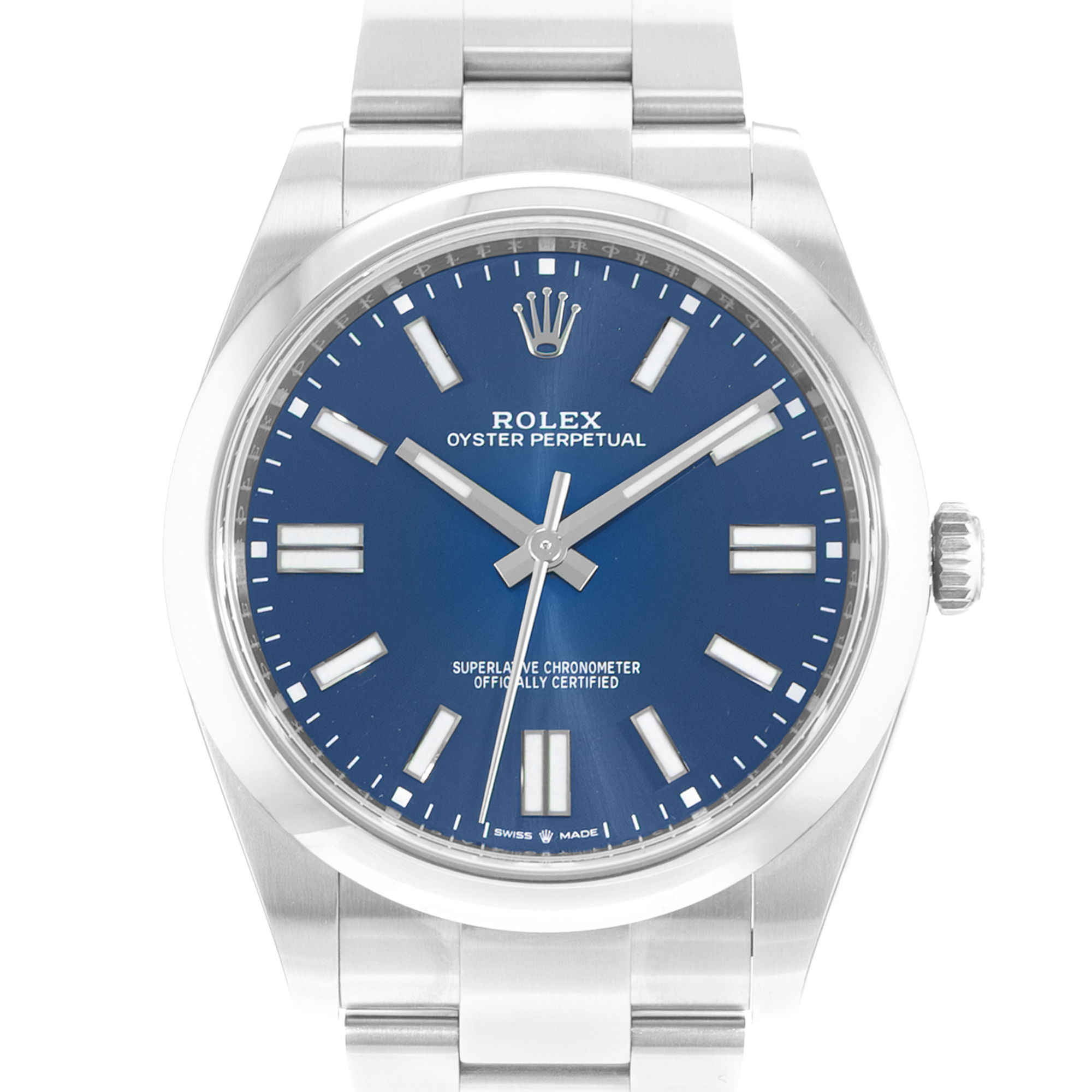 Rolex Oyster Perpetual 41 124300 Blue Dial Steel Mens Watch Card thumbnail 1