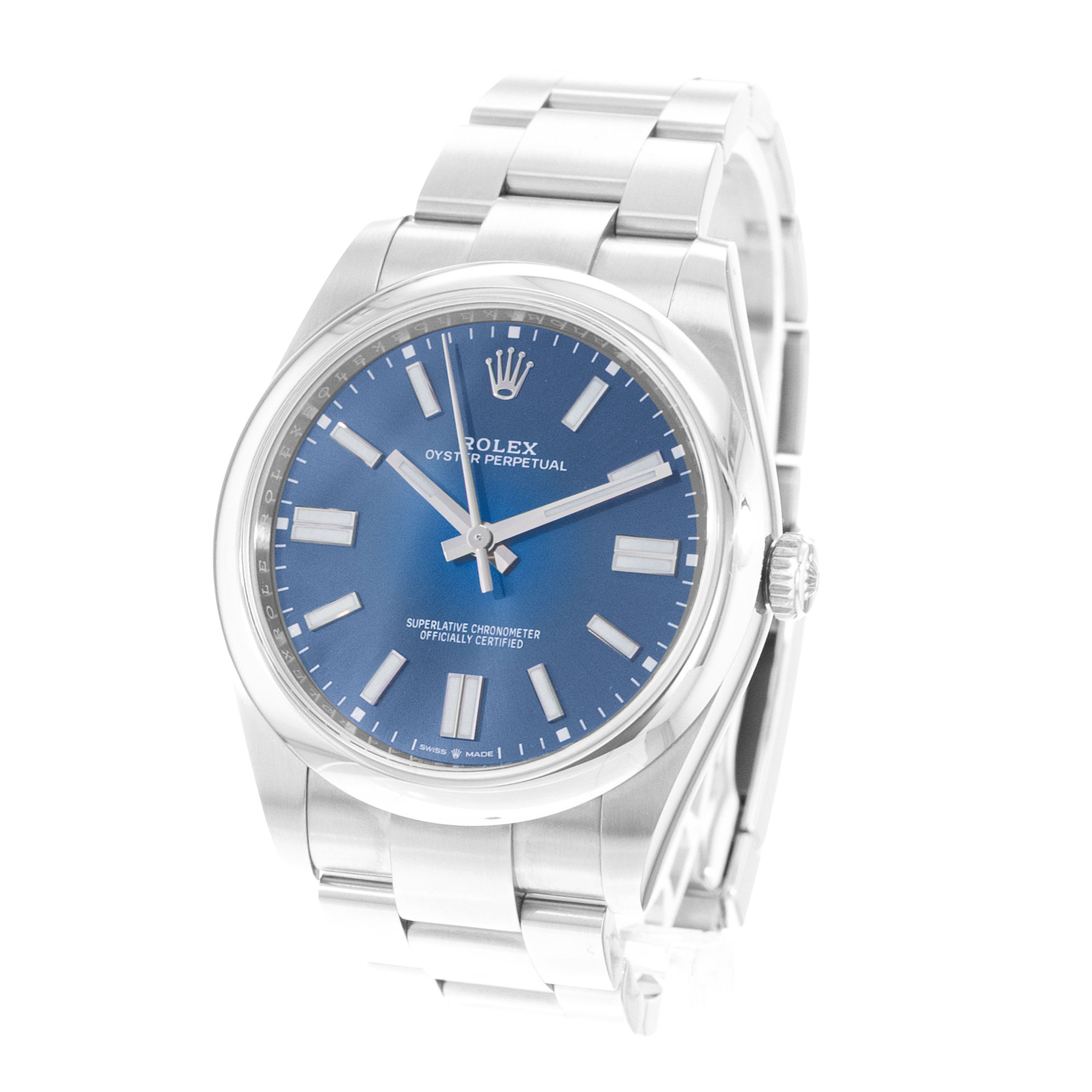 Rolex Oyster Perpetual 41 124300 Blue Dial Steel Mens Watch Card thumbnail 4