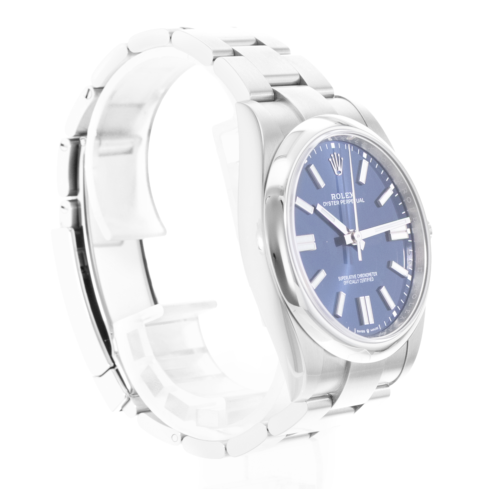 Rolex Oyster Perpetual 41 124300 Blue Dial Steel Mens Watch Card thumbnail 6