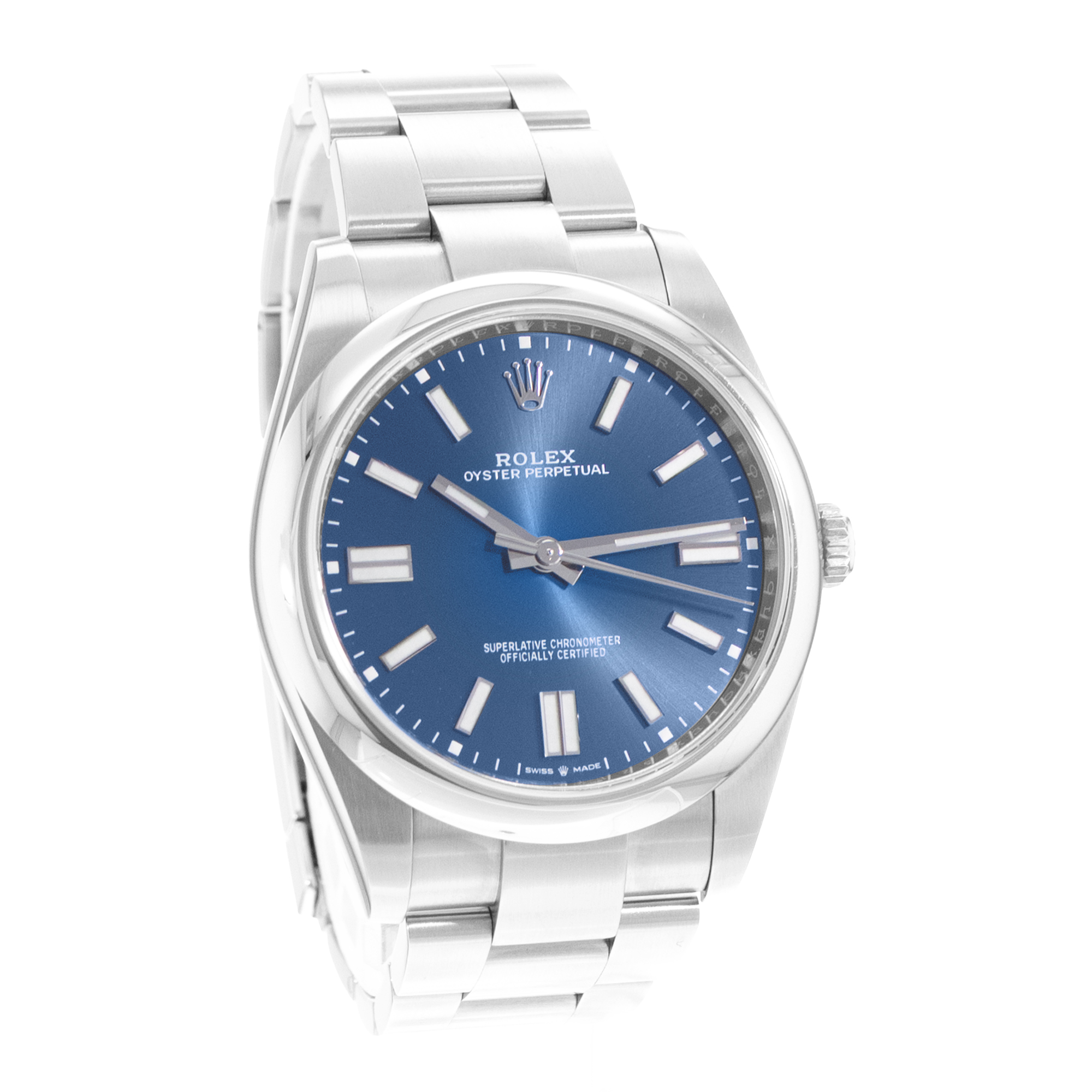 Rolex Oyster Perpetual 41 124300 Blue Dial Steel Mens Watch Card thumbnail 7