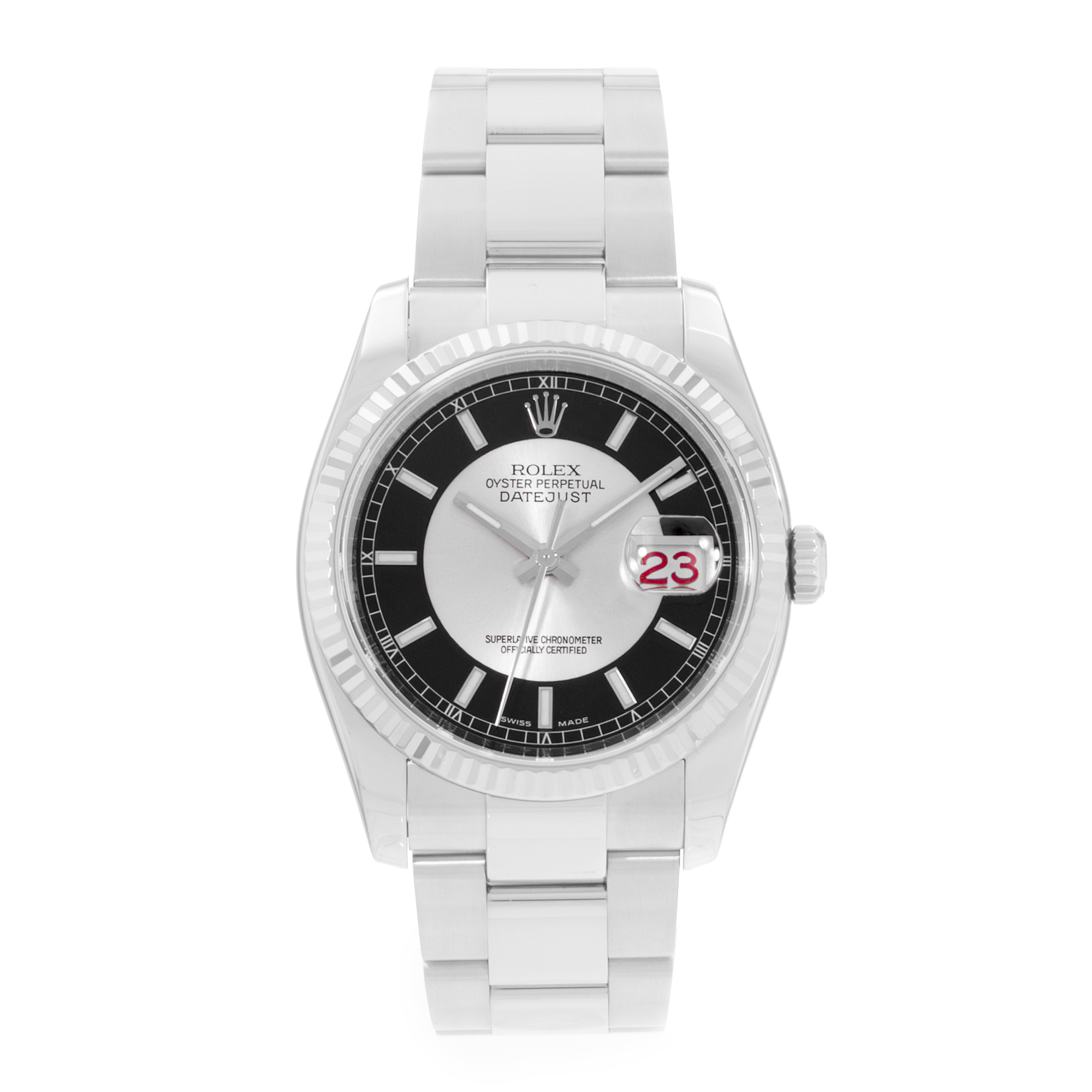 Rolex Datejust 36 116234 Tuxedo Black Silver Oyster Mens Watch Card thumbnail 2