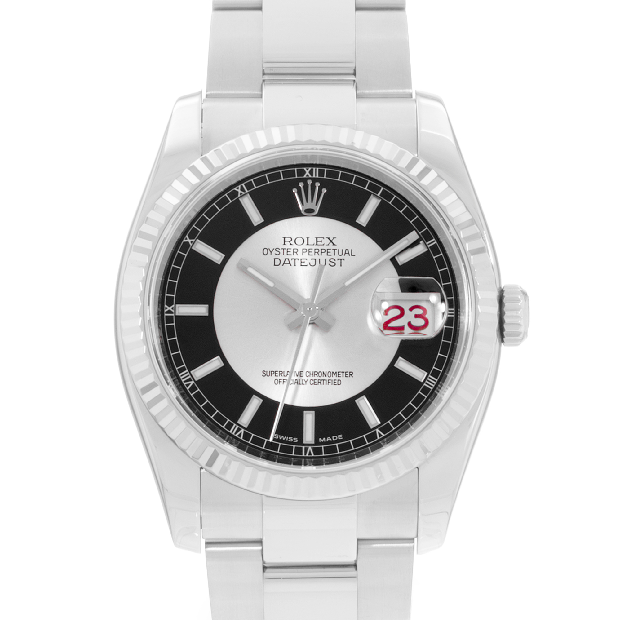 Rolex Datejust 36 116234 Tuxedo Black Silver Oyster Mens Watch Card thumbnail 1