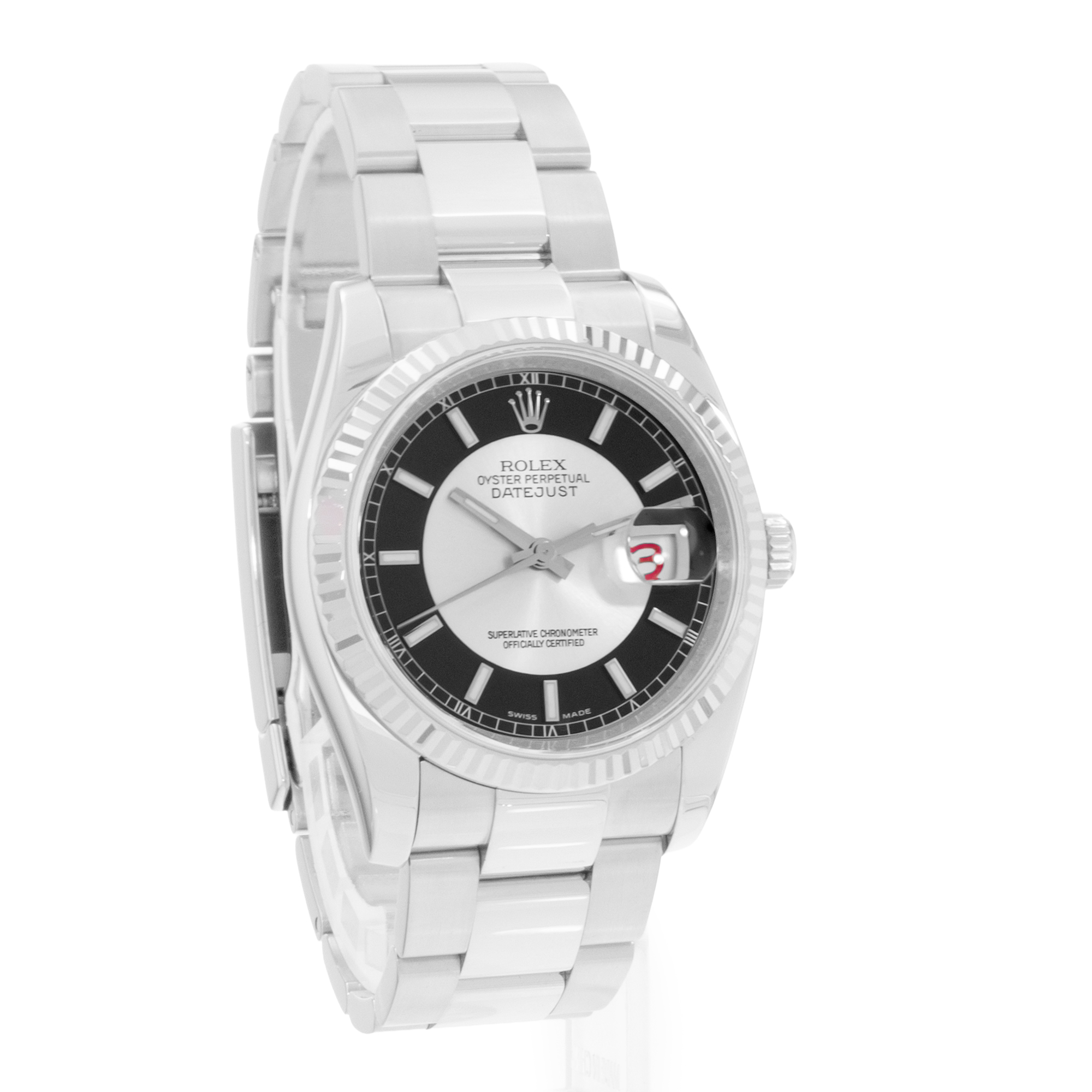 Rolex Datejust 36 116234 Tuxedo Black Silver Oyster Mens Watch Card thumbnail 7