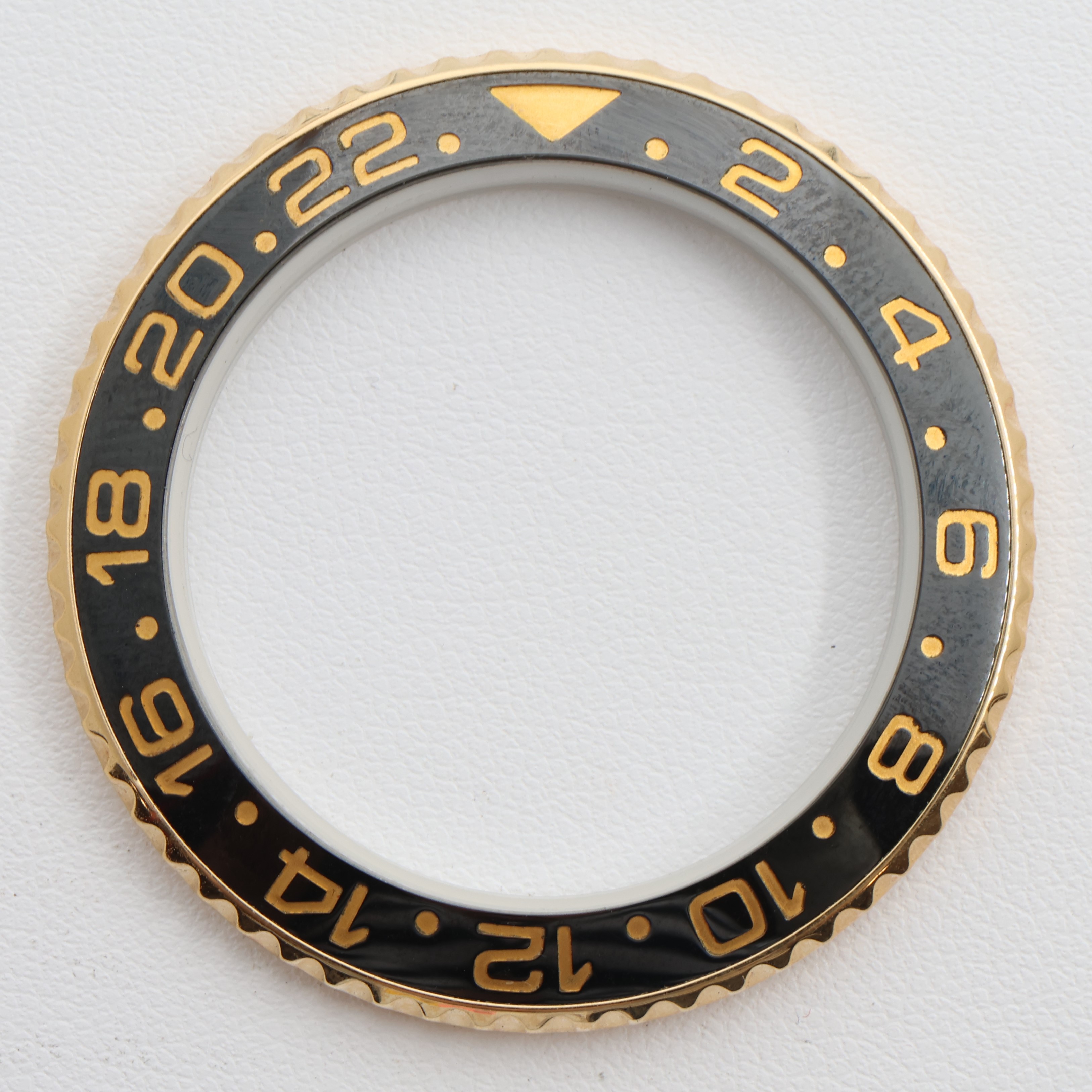 Factory original ceramic 18K yellow gold bezel for Rolex GMT 40mm thumbnail 1