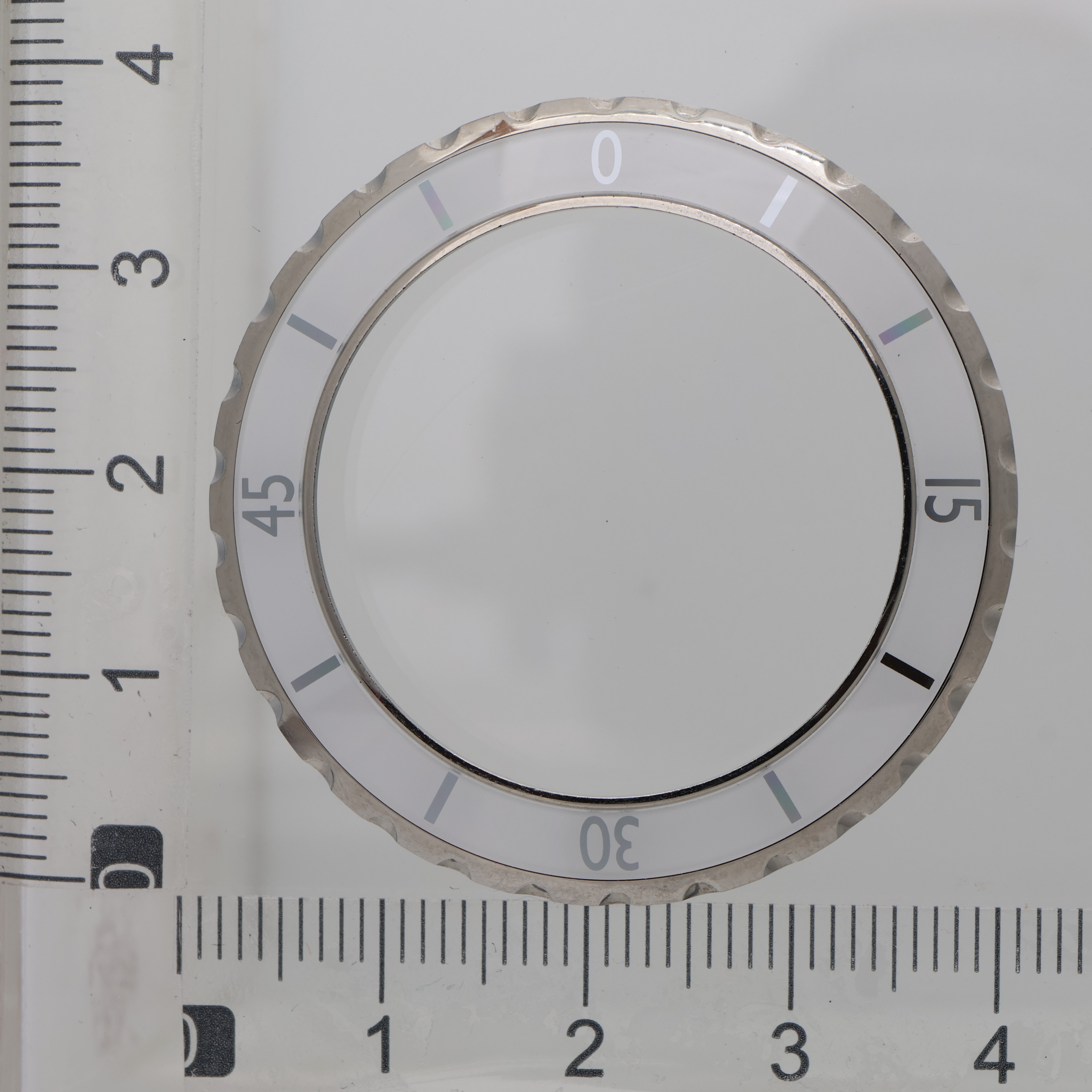 Original white ceramic 38mm J 12 bezel for Chanel thumbnail 1
