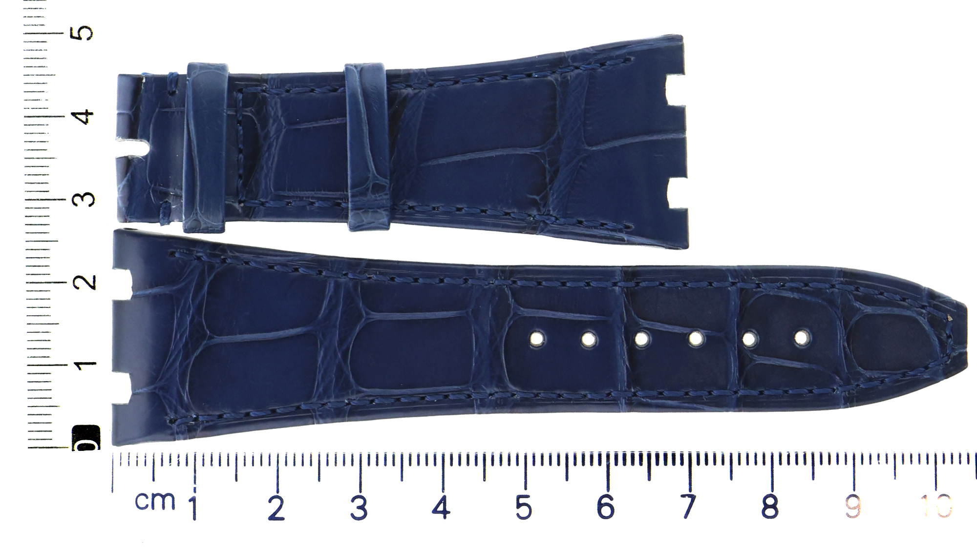 Unworn factory Audemars Piguet blue leather strap 26.5x18mm thumbnail 1