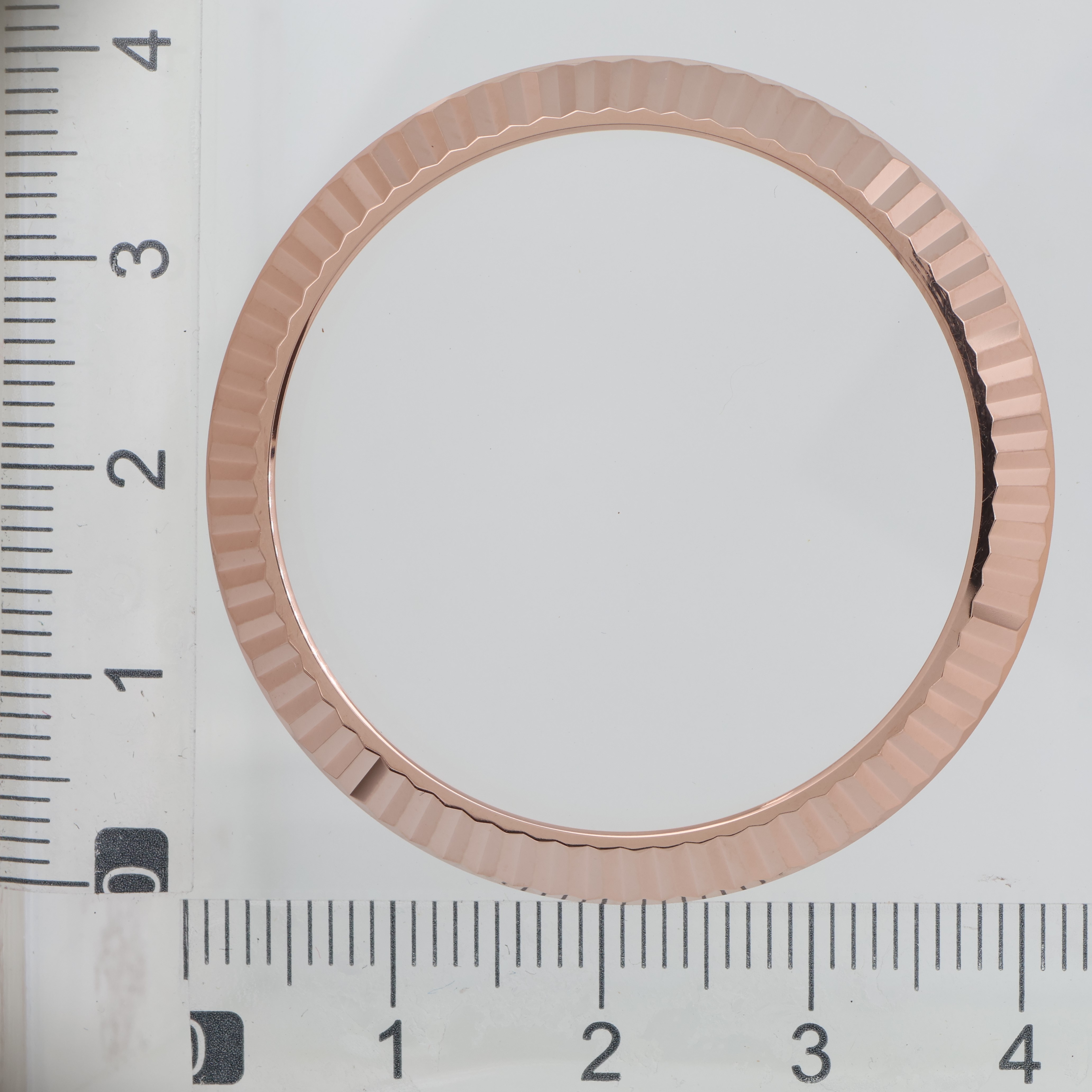 Original rose pink gold fluted bezel for Rolex 41mm reference 218235 thumbnail 1