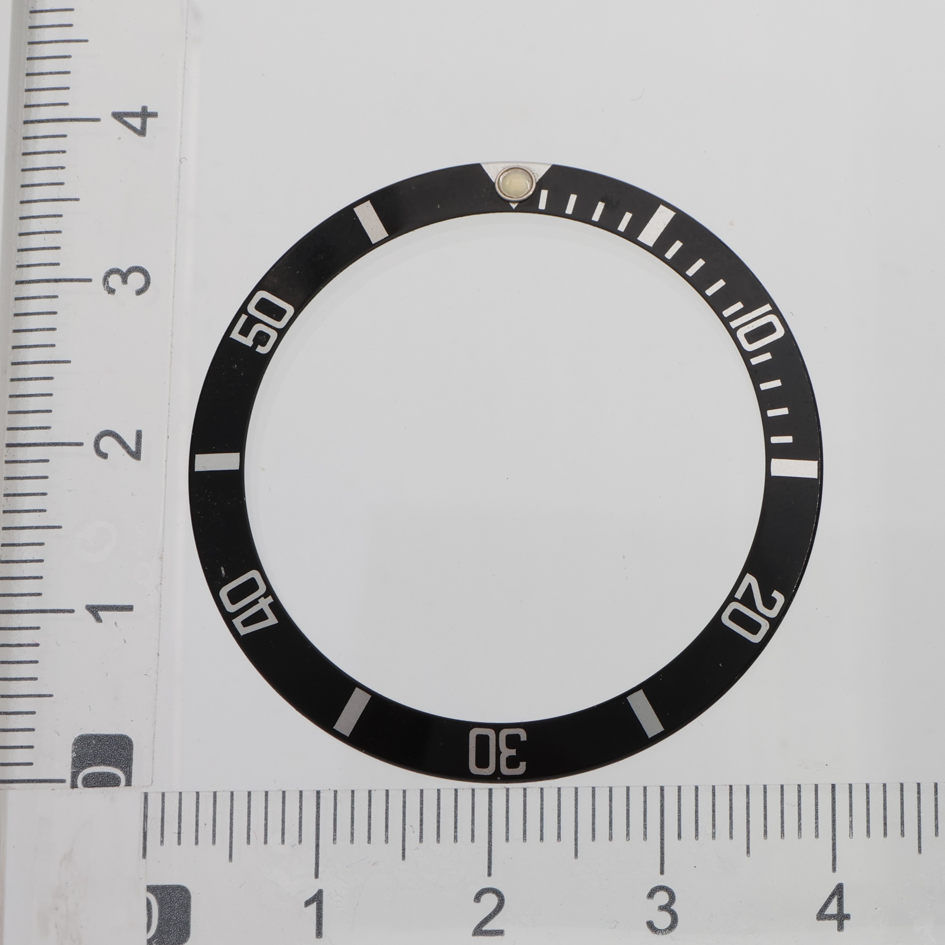 Factory original aluminum insert bezel for Rolex Submariner 40mm Ref: 16610 thumbnail 1