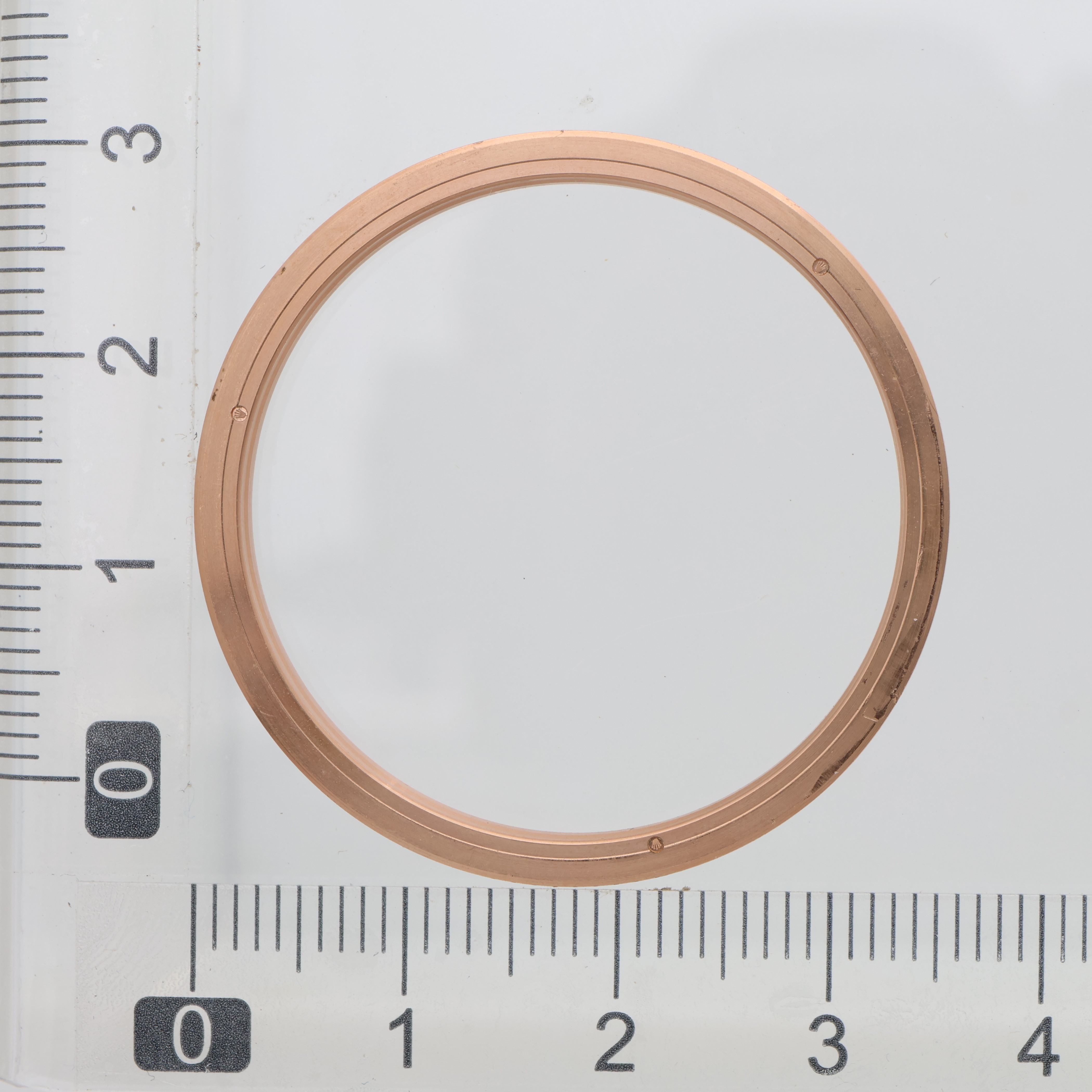 Factory original 18K rose pink gold smooth bezel for Rolex 36mm 118205 116201 thumbnail 4