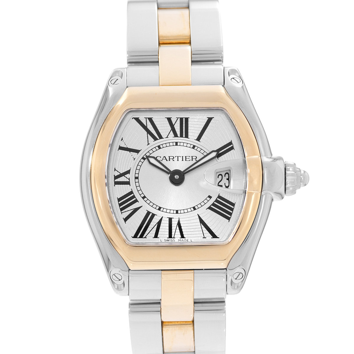 Cartier Roadster W62026Y4 2675 31mm Small Steel Yellow Gold Ladies Watch Papers